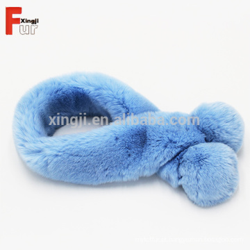 Senhoras Reais Rex Rabbit Fur Ball Scarf